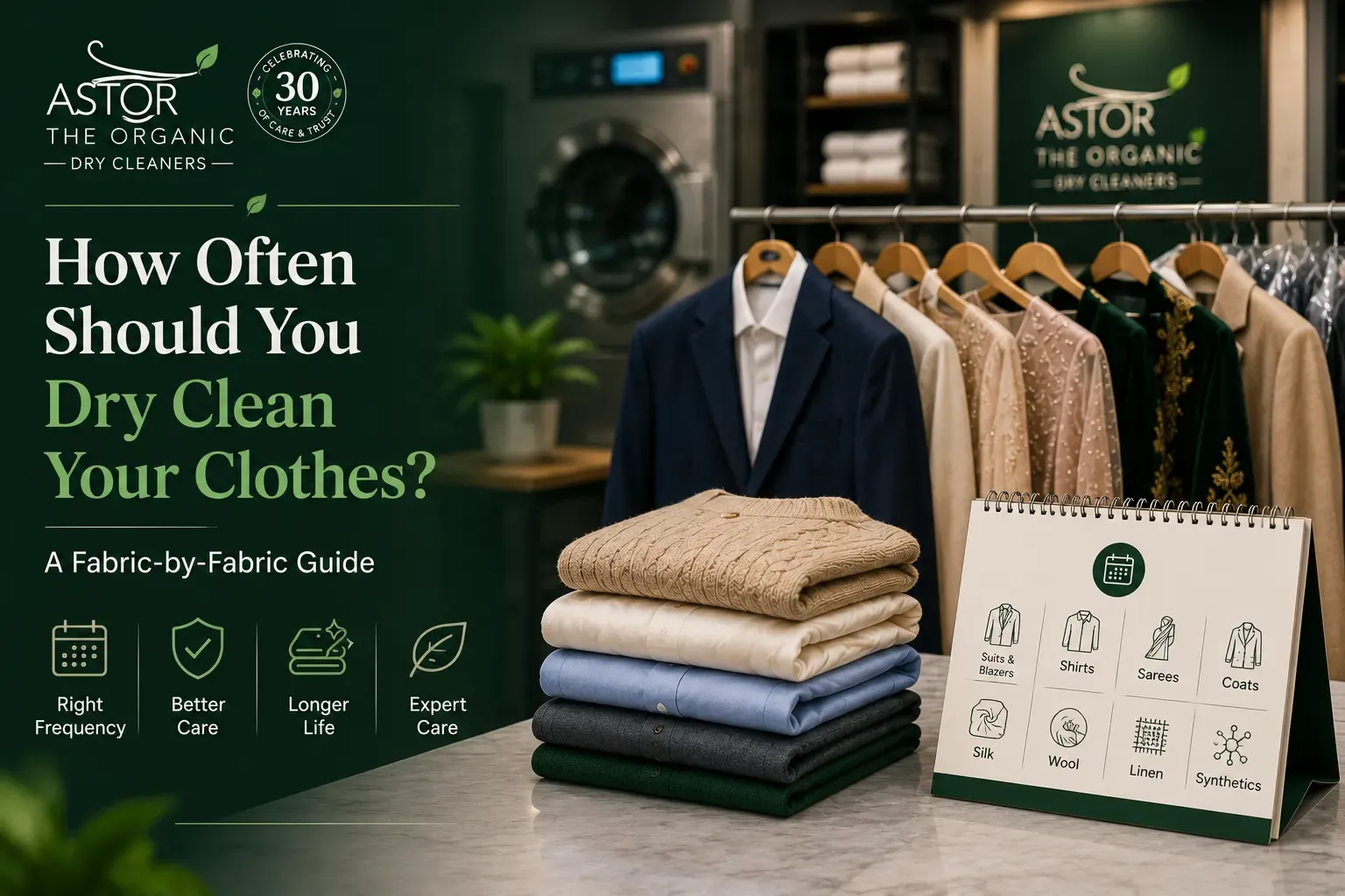 How often should you dry clean your clothes — fabric-by-fabric guide from Astor Drycleaners